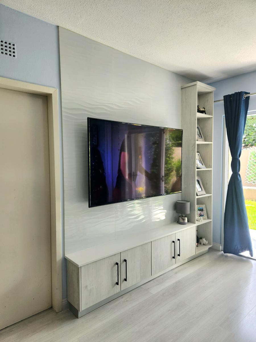 Custom TV cabinetry and wall build Westlake 1